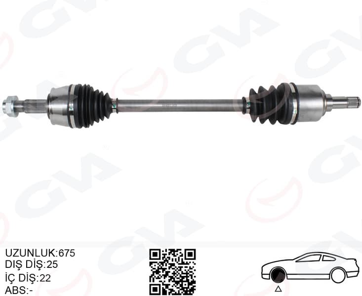 Komple Aks Sol Ön Fiat Egea 1.4 16v M-T 15- 675MM