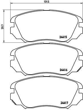 Ön Fren Balatası İnsignia A 08>17 Malibu 12> Saab 9.5 10>12 296 MM 16 İnç Jant