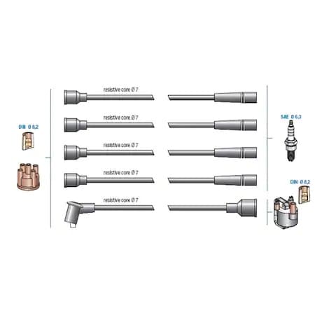 Buji Kablosu Bobin Kablosu Buji Kablosu TK R9-R19-Broadway 1.4 8V 1.6 8V