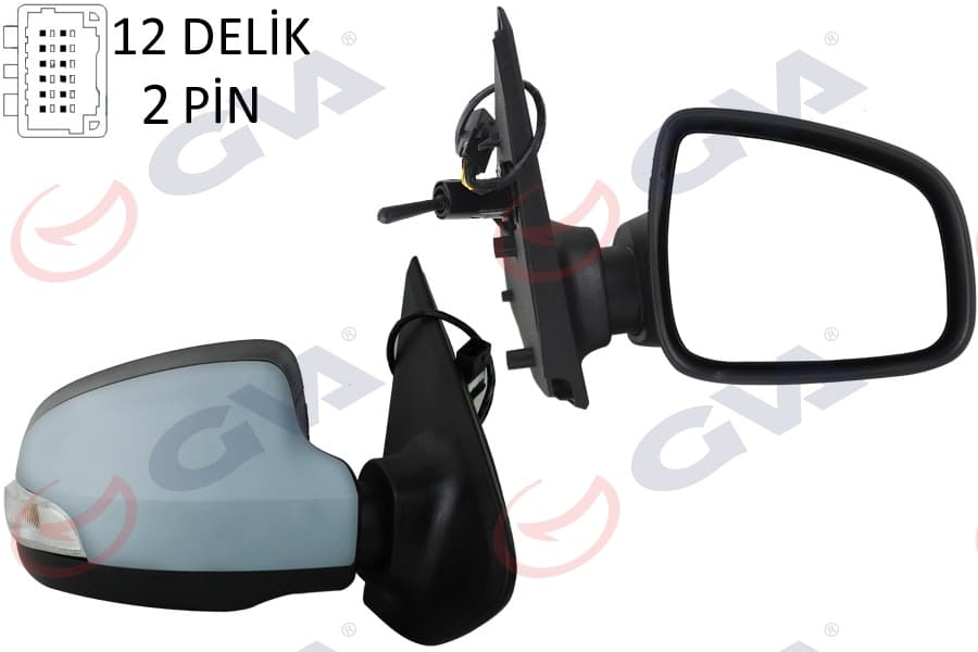 Diş Dikiz Aynasi Sağ Symbol-Sandero 13> 1 Mekanik Sinyalli Astarli Konveks 2 Fiş VM-6129PR