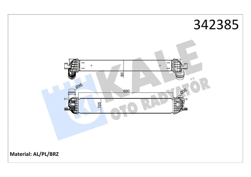 Turbo Radyatörü İntercooler Laguna Coupe-Laguna III-Latitude 1.5 dCi Al-PL-BRZ