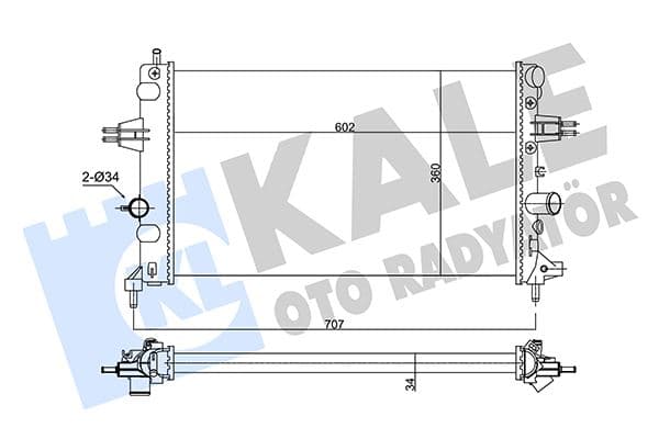 Radyatör Astra G 1.6 Z16XEP Ac Mek 600x375x26