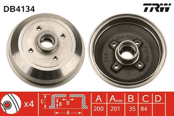 Arka Fren Kampanasi Corsa A 83-92 -Corsa B-Tigra A 93-02 Abs Li