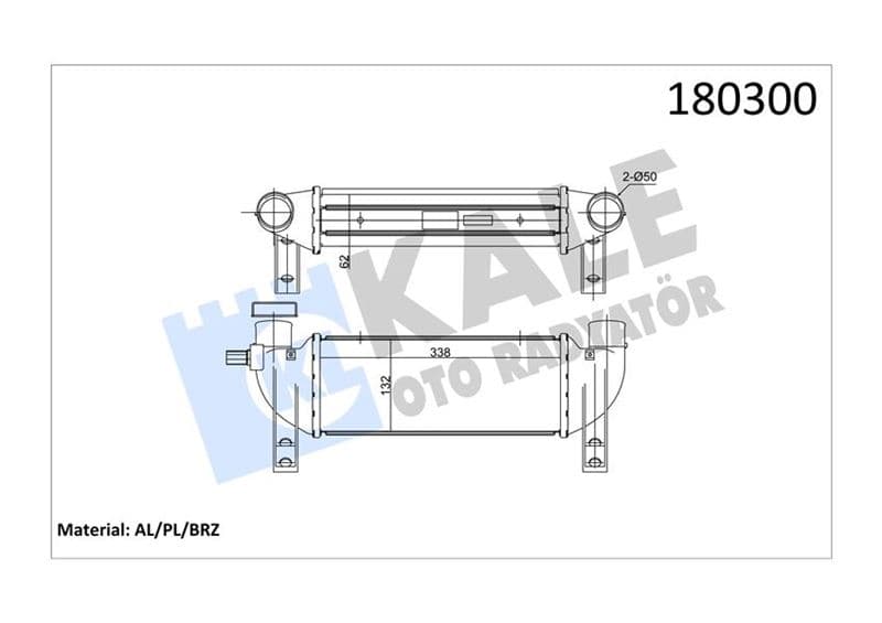 Turbo İntercooler Radyatörü Connect 1.8TDCI 02>06 Al Al