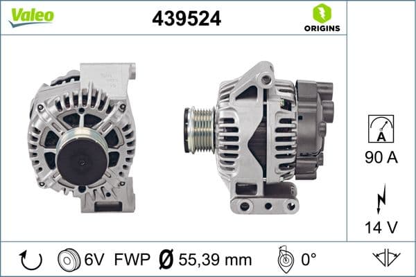 Alternatör Kasnaği 90A Klimali Corsa C-Astra G-H-Meriva A-Tigra-Agila-Nemo-Bipper-Grande Punto- Fiorino-Doblo 1.3 Jtdi