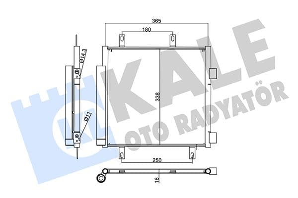 Klima Radyatörü Kondenseri P107 05>14 1.0İ 12V-1.4HDİ 05> C1 1.0İ 12V-1.4HDİ 05> Al/al