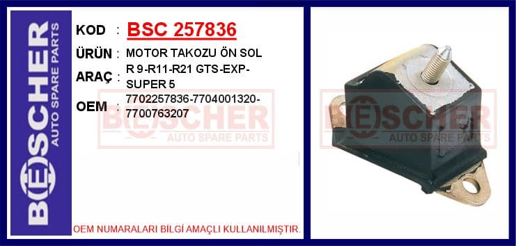 Motor Takozu Ön Sol R9-R11-R21 GTS-Exp-Super 5