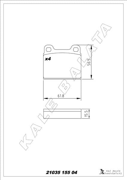 Fren Balatası Arka Mercedes W114 W115 W116 W126 W123 W463