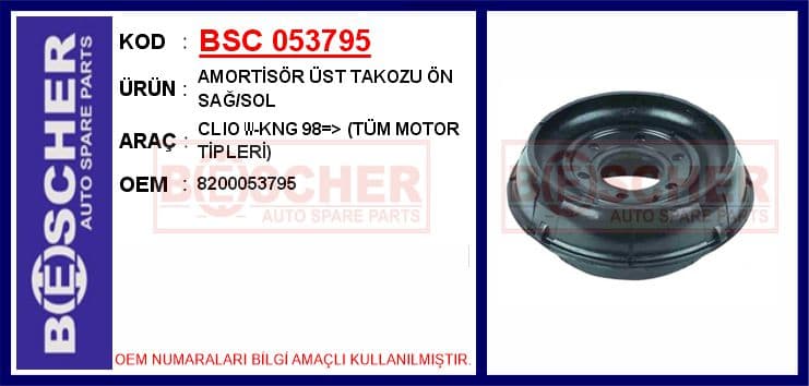 Amortisör Üst Takozu Ön Sağ/sol Clio II-KNG 98 > Tüm Motor Tipleri