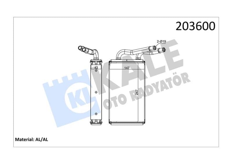 Kalorifer Radyatörü Transit V347 2.2TDCI 2.4TDCI 3.2TDCI Klimasiz 06 >