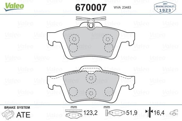Arka Balata Focus II Cmax 03> Connect 02> Laguna III 07> Opel Vectra C 02> Signum 03> Citroen C5 08> Peugeot P508 10>18