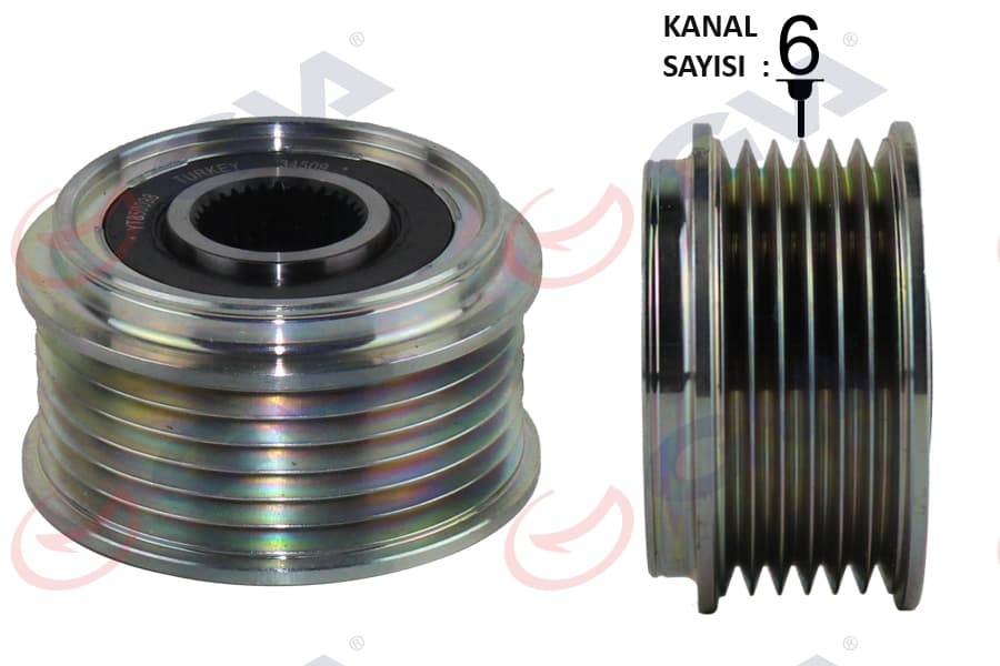 Alternatör Kasnaği Rulmanlı Ford Connect-Focus 98> 1.8 TDCi
