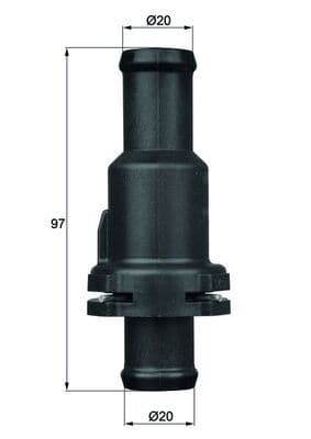Termostat Komple 75C Golf 5-6-Jetta-Passat-Scorocco-Tiguan-A3-Leon 04-11 1.4TSI-2.0TDI BMY-BLG-CFF