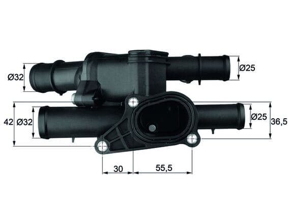 Termostat Komple Bora-Golf IV-A3 1.9-2.3-2.0 99-05 Otom. 105C