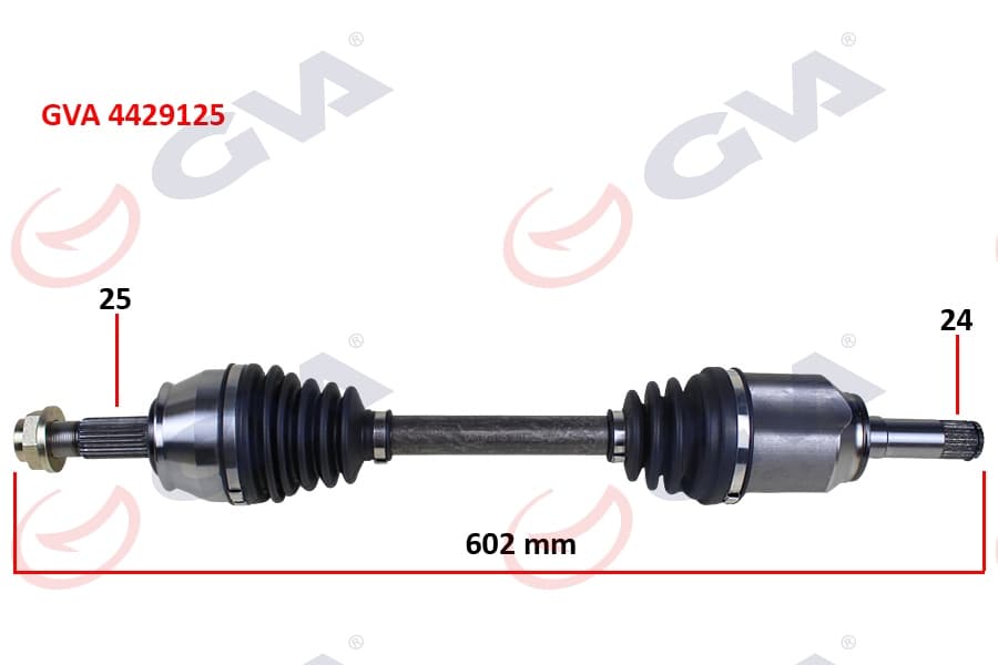 Aks Komple Sol Bipper-Nemo 1.3 HDi 10> Fiorino 1.3 MJTD Euro5 Mot. 13> İç Aks Kafali 602mm
