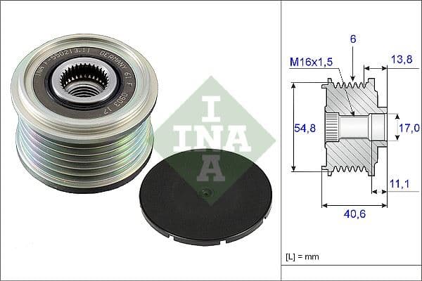 Alternatör Kasnaği Rulmanlı Clio III-KNG-MGN II-Modus-Scenic-TWNG-Note-Micra-Qashqai 1.5 dCi