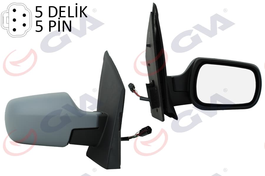 Diş Dikiz Aynasi Sağ Ford Fiesta 02> Elektrikli İsitmali Astarli 5PİN 5 Fiş VM-312EHPR