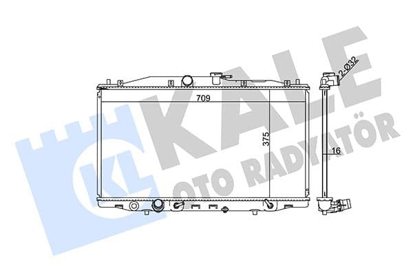Radyatör Accord VII Al/pl/brz 375x708x16