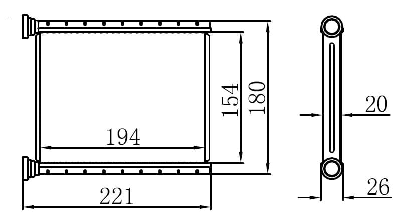 Kalorifer Radyatörü Brazing Toyota Hilux 153X205X20 At/mt Sanzuman 2005-2015