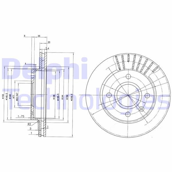 Fren Diski Ön Ford Fiesta-Escort 91> Diş Çap: 240mm