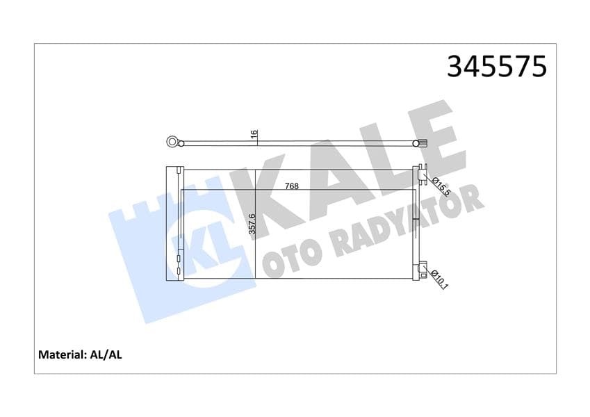Klima Kondenseri Trafic III-Vivaro III 1.6 dCi-Cdti 14 > Al/al