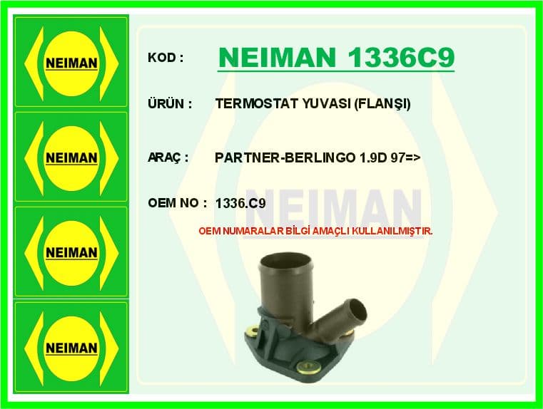 Termostat Yuvası Flanşi Partner-Berlingo 1.9D 97 >