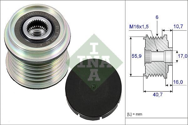 Alternatör Kasnaği Rulmanlı Clio II-KNG-MGN-Scenic 1.9DCI-1.9DTI-LGN II 1.8 16V-2.0 16V F9Q