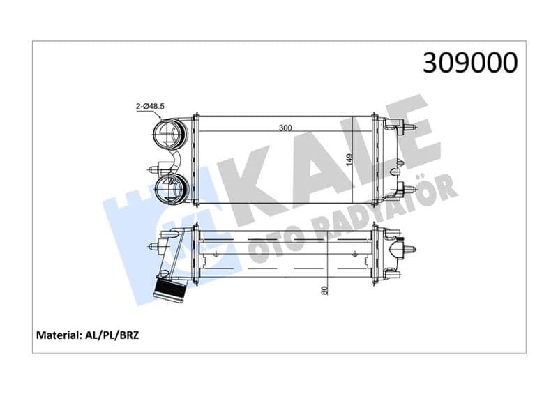 Turbo Radyatörü Ford Fiesta-Courier-Ecosport-Bmax 13> 1.5-1.6 TDCi