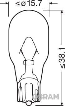 Ampul W16W Stop Dipsiz - Sarı -