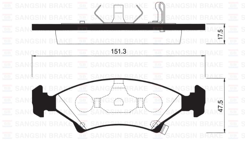Ön Balata Sephia 1.5I 16V-1.8I 16V 96-98 GDB3224-GDB3096