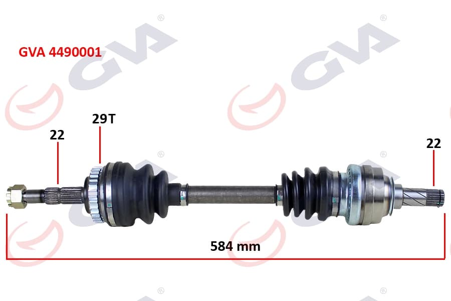 Komple Aks Sol Astra F-Vectra A 1.4i-1.6 16V 92-98 Abs Li 29 Diş 584mm