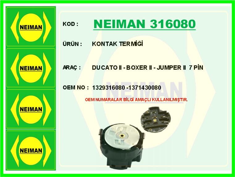Kontak Termiği Ducato II - Boxer II - Jumper II 7 Pin