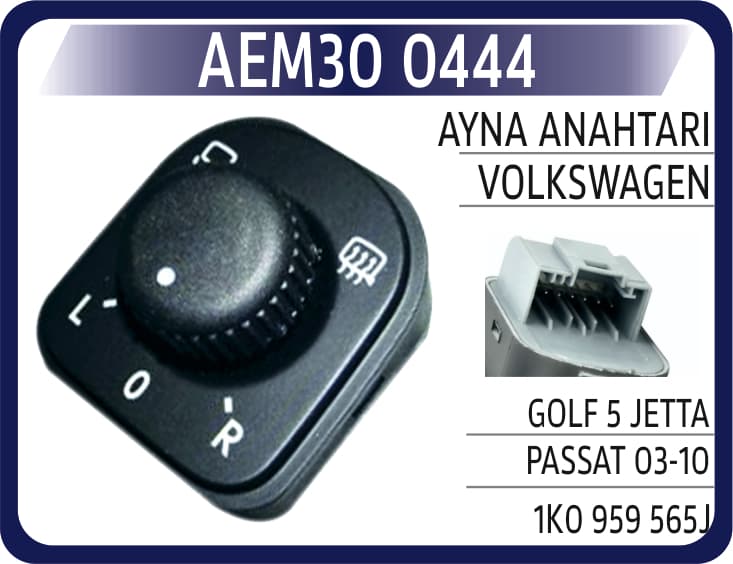 Ayna Anahtarı VW Golf 5 Jetta Passat 03-10 Katlani