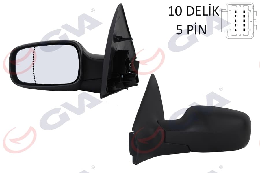 Diş Dikiz Aynasi Sol Megane 02> Elektrikli İsitmali Asferik 5 Fiş VM-138EHAL
