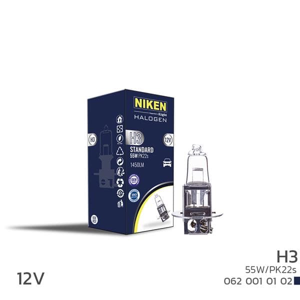 Niken H3 55W Halojen Ampul PK22s 12V