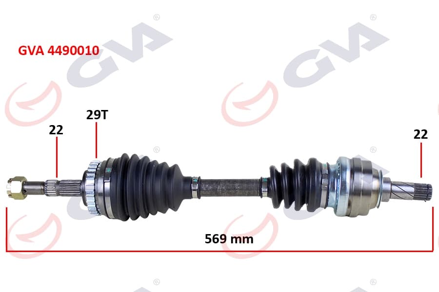 Komple Aks Sol Corsa B 1.2i 16V 93-00 Abs Li 569mm 29DİŞ