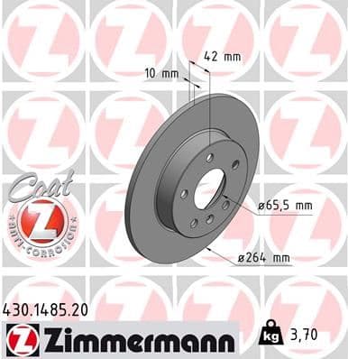 Arka Fren Aynasi Astra H-Combo C 02> Meriva A-B 03> Astra G 1.8-2.0 98> Zafira A 264x10x5DL
