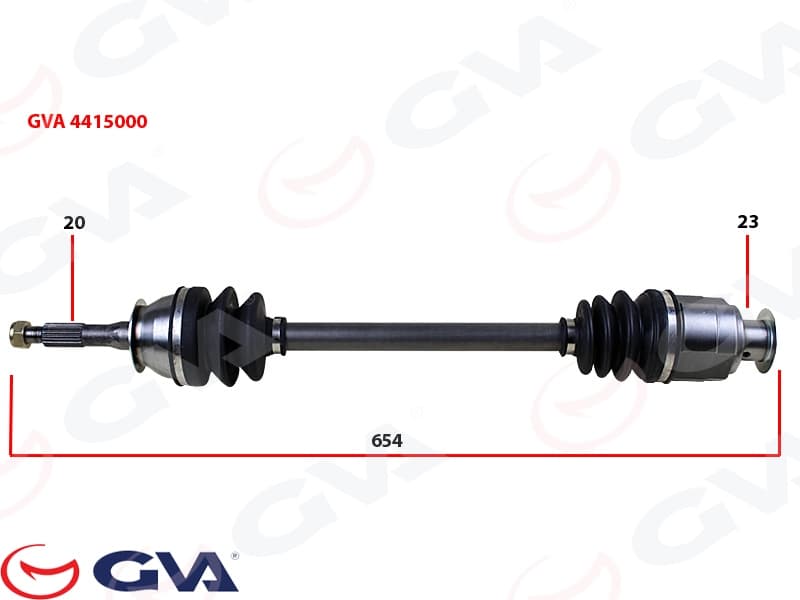 Komple Aks Sağ/sol Renault 12 654mm