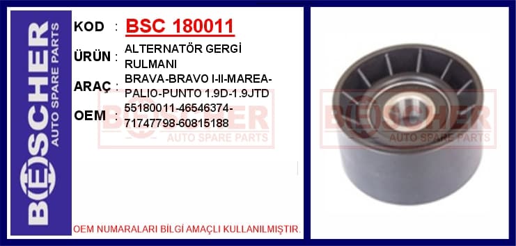 Alternatör Gergi Rulmanı Brava-Bravo I-II-Marea-Palio-Punto 1.9D-1.9JTD