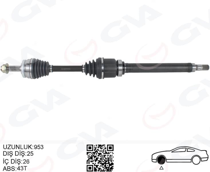 Ön Aks Komple Sağ Volvo S40 I V40 I 1.8-2.0 97>04