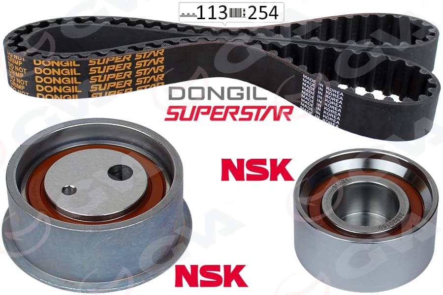 Triger Kayış Seti Eksantrik Seti Hyundai Elantra 2.0L G4GC 97-06 / Tucson 2.0L G4GC Benzinli 05-1 0 1 Kayış 2 Rulman 113x254