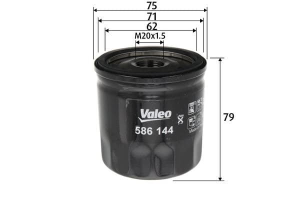 Yağ Filtresi Mercedes OM607 W176 W246 C117 X156 W415 . Renault Clio IV 12> Megane IV 15> Duster 12> Symbol III 14> Nissan Qashqai II 13> Juke 12> Note E12 13>16 1.5dCi K9K