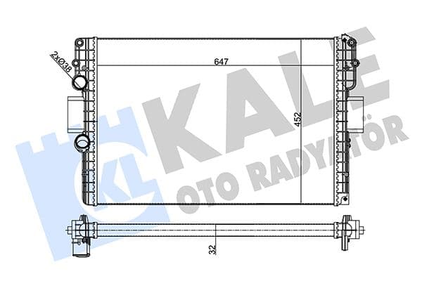 Radyatör İveco Daily IV 06<11 MT 32MM Al/mknk 647X451.5X32 504152996