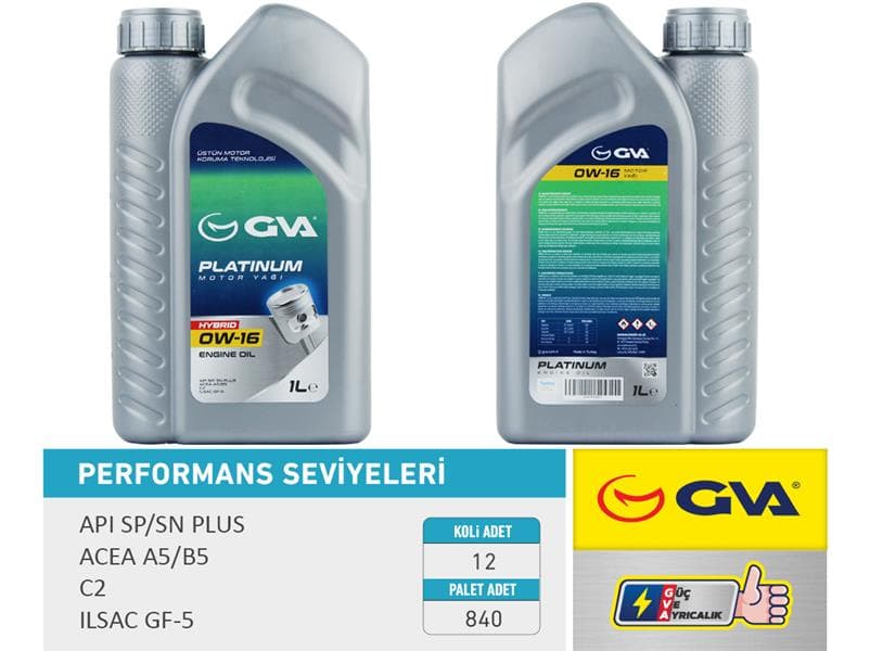 Motor Yağı 1 LT 0W16 Tam Sentetik Api SP / SN-Plus İlsac GF-6B Hibrit Araçlar İçin