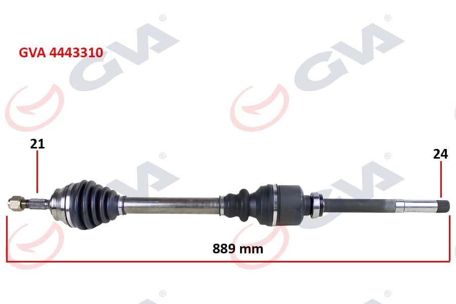 Komple Aks Sağ P301-Elysee 12- 1.6 HDi 889mm