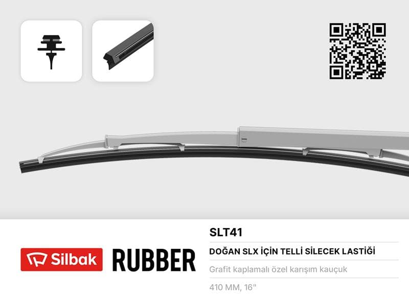 Silecek Lastiği 410MM Telli SLX