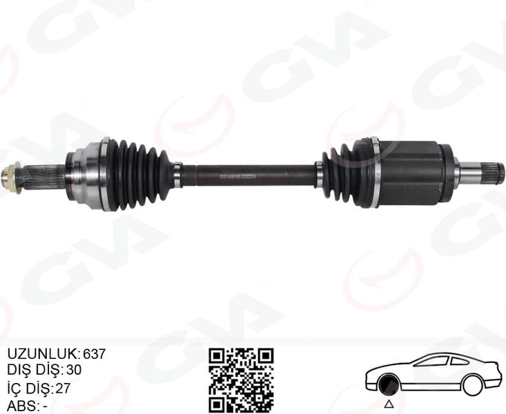 Komple Aks Ön Sol BMW X5 E70 X6 E71 E72 637MM