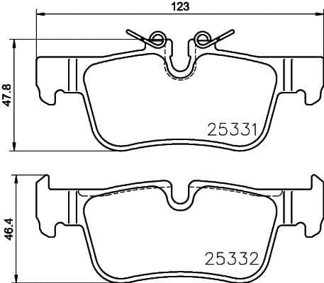 Fren Balatası Arka BMW F40 F44 F45 F46 F48 F49 F39 . Mini F54 F60
