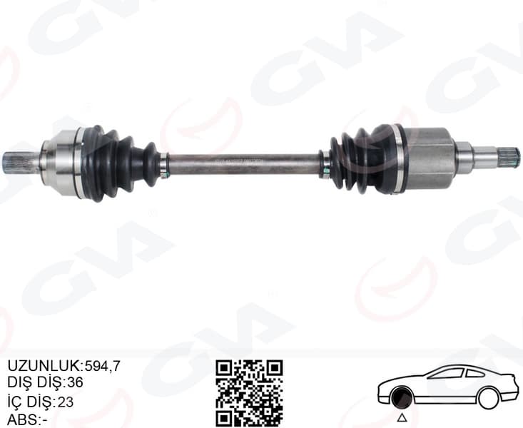 Ön Aks Komple Sol Focus II 1.6- 1.8 Ti 04>11 C Max 1.6 1.8 Ti 05>11 Benzinli Volvo S40 II 1.6 05>12 V50 1.6 05>12