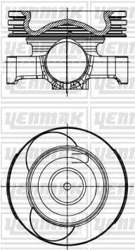 Motor Piston Segman 0.50 76.00mm Megane IV 16> Clio V 19> Captur II 20> Express 21> Duster II 17> Dokker 17> Qashqai II 18> Juke 14>19 Mercedes W177. W176. X118. X156 1.5dCi K9K Euro 6